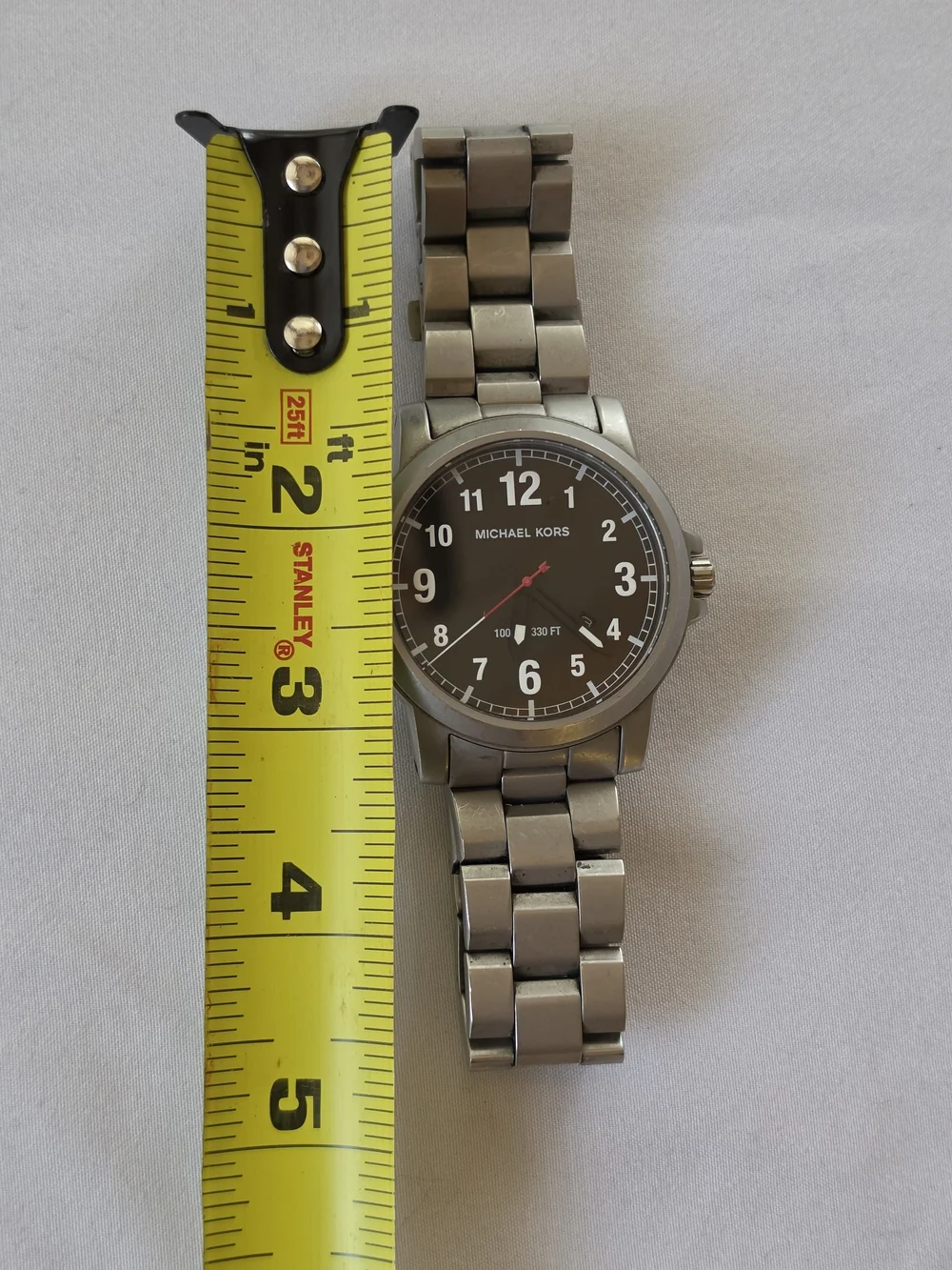 Michael Kors Men’s Stainless Steel Black Dial Watch